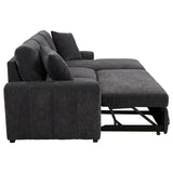 Pastrana Upholstered Sleeper Sectional Sofa RAF Chaise Grey