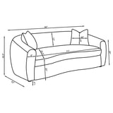 Isabella 3-piece Fabric Upholstered Sofa Set Sand