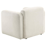 Dorset 3-piece Upholstered Round Track Arm Sofa Set White