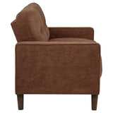 Bowen II 3-piece Fabric Upholstered Track Arm Sofa Set Rust