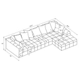 Amara 3-Piece Upholstered Sectional Sofa