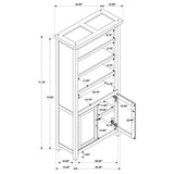 Vermes 72-inch 2-door Home Office Cabinet Bookcase Light Ash