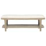 Lucaire Upholstered Bedroom Bench Sandstone
