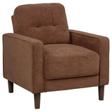Bowen II 3-piece Fabric Upholstered Track Arm Sofa Set Rust