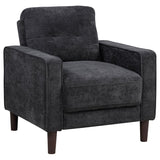 Bowen II 3-piece Upholstered Track Arm Sofa Set Steel Grey
