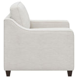 Christine 3-piece Upholstered Sloped Arm Sofa Set Beige