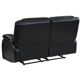 Camila 3-piece Upholstered Reclining Sofa Set Black