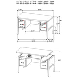 Graham 4-Drawer Lift-Top Computer Desk Walnut Brown