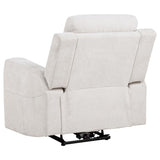 Kennett 3-piece Chenille Power Reclining Sofa Set Ivory