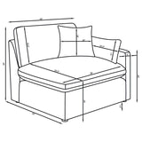 Hobson 4-piece Upholstered Modular Sectional Sofa Charcoal