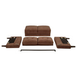 Bowen II 3-piece Fabric Upholstered Track Arm Sofa Set Rust