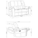 Brickston 3-piece Triple Power Reclining Sofa Set Grey