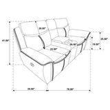 Sloane 3-piece Upholstered Reclining Sofa Set Blue