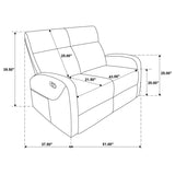 Hamilton 3-piece Chenille Manual Reclining Sofa Set Charcoal Grey