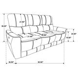 Greenfield 3-piece Power Reclining Sofa Set Dove Grey