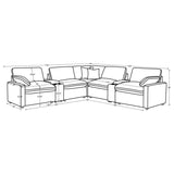 Collins 7-piece Modular Power Reclining Sectional Black