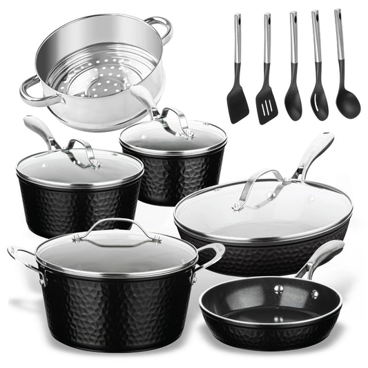 Hammered Black Cookware Bundle