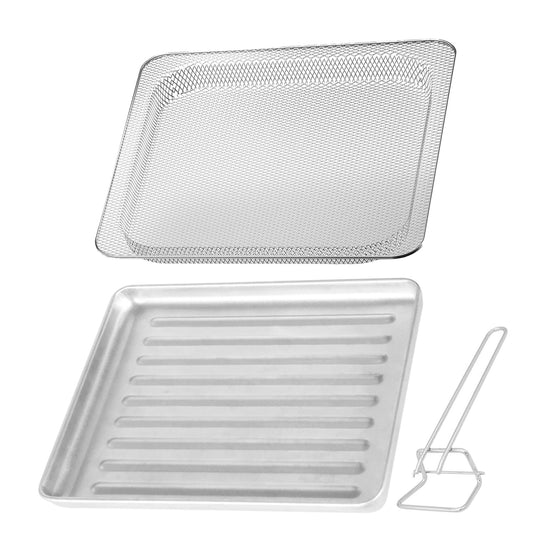 Plum Chef Toaster Oven Tray, Rack & Tray Extractor Set – Stainless Steel, Non-Toxic, Easy to Clean, Dishwasher Safe – Compatible with GA12S-01, GA13S-01, GA22S-01