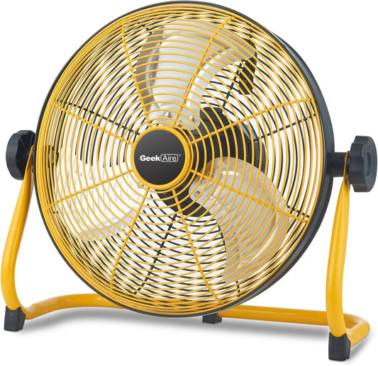12" Portable Battery Fan, 360° Tilt, 24h Run Time, for Camping & Travel CF1SEB