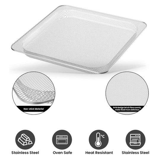 Plum Chef Toaster Oven Tray, Rack & Tray Extractor Set – Stainless Steel, Non-Toxic, Easy to Clean, Dishwasher Safe – Compatible with GA12S-01, GA13S-01, GA22S-01
