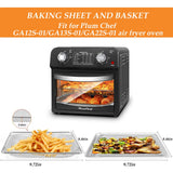 Plum Chef Toaster Oven Tray, Rack & Tray Extractor Set – Stainless Steel, Non-Toxic, Easy to Clean, Dishwasher Safe – Compatible with GA12S-01, GA13S-01, GA22S-01