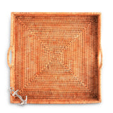 Anchor Hand Woven Wicker Rattan Large Square Tray