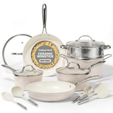 Hammered Cream Cookware Bundle