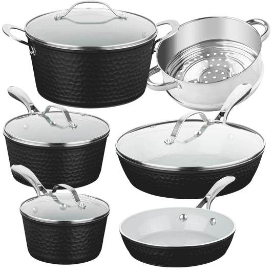 Hammered Ceramic Cookware Set