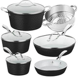 Hammered Ceramic Cookware Set