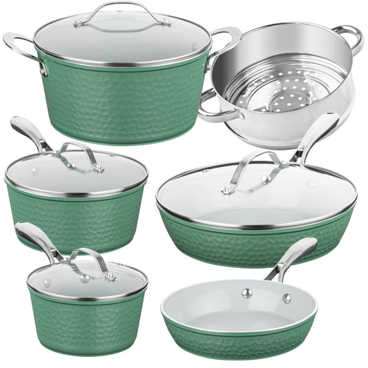 Hammered Ceramic Cookware Set