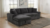 Pastrana Upholstered Sleeper Sectional Sofa LAF Chaise Grey