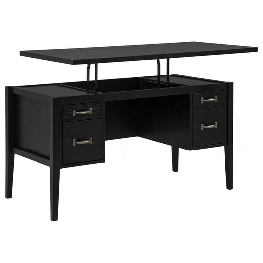 Graham 4-Drawer Lift-Top Computer Desk Black