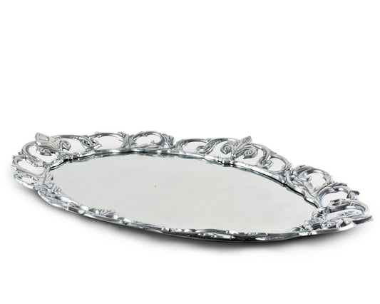 Fleur-De-Lis Oval Serving Tray