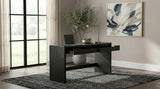 Leandro 2-drawer Home Office Writing Desk Burnished Black