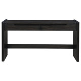 Leandro 2-drawer Home Office Writing Desk Burnished Black
