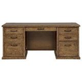 Altidore 68-inch 7-drawer Executive Home Office Desk Distressed Brown