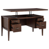 Graham 4-Drawer Lift-Top Computer Desk Walnut Brown