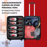 Wine Bottle Suitcase | Holds 10 Standard 750 ML Size Bottles