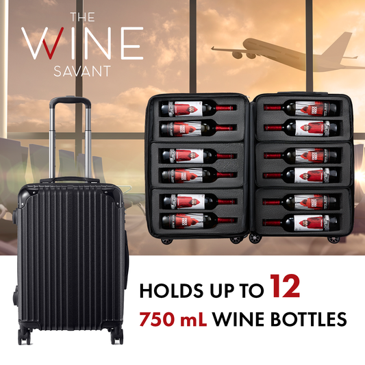 Wine Suitcase for Airplanes 12 Bottle