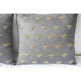 Insect Embroidery Pillow Cover (Set of 1)