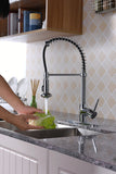 ANZZI Step Minimalist Kitchen Faucet, Single Handle Control, High Mobility Pull-Down Sprayer (9.5" Reach), Lead-Free Brass, cUPC Certified
