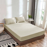 300TC Percale Solid Cotton Fitted Sheet