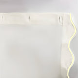 Scallop Embroidery Shower Cotton Curtain
