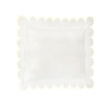 Allena 400TC Cotton Scallop Embroidery Sateen Microcheck Euro Sham