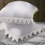 Ashley 400TC Cotton Traingle Embroidery Sateen Solid Euro Pillow Sham
