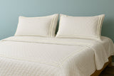 Classic Border Diamond Knitted Cotton Coverlet