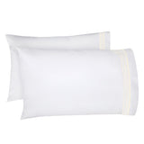 Smart Border 400TC Cotton Embroidery Sateen Solid Pillowcases (Set Of 2)