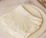 Ivory Napkins With Ruffled Edges