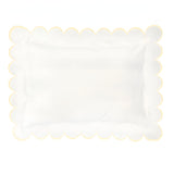 Allena 400TC Cotton Scallop Embroidery Sateen Solid Pillow Sham