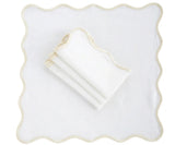 Ivory Napkins - Scalloped Edge